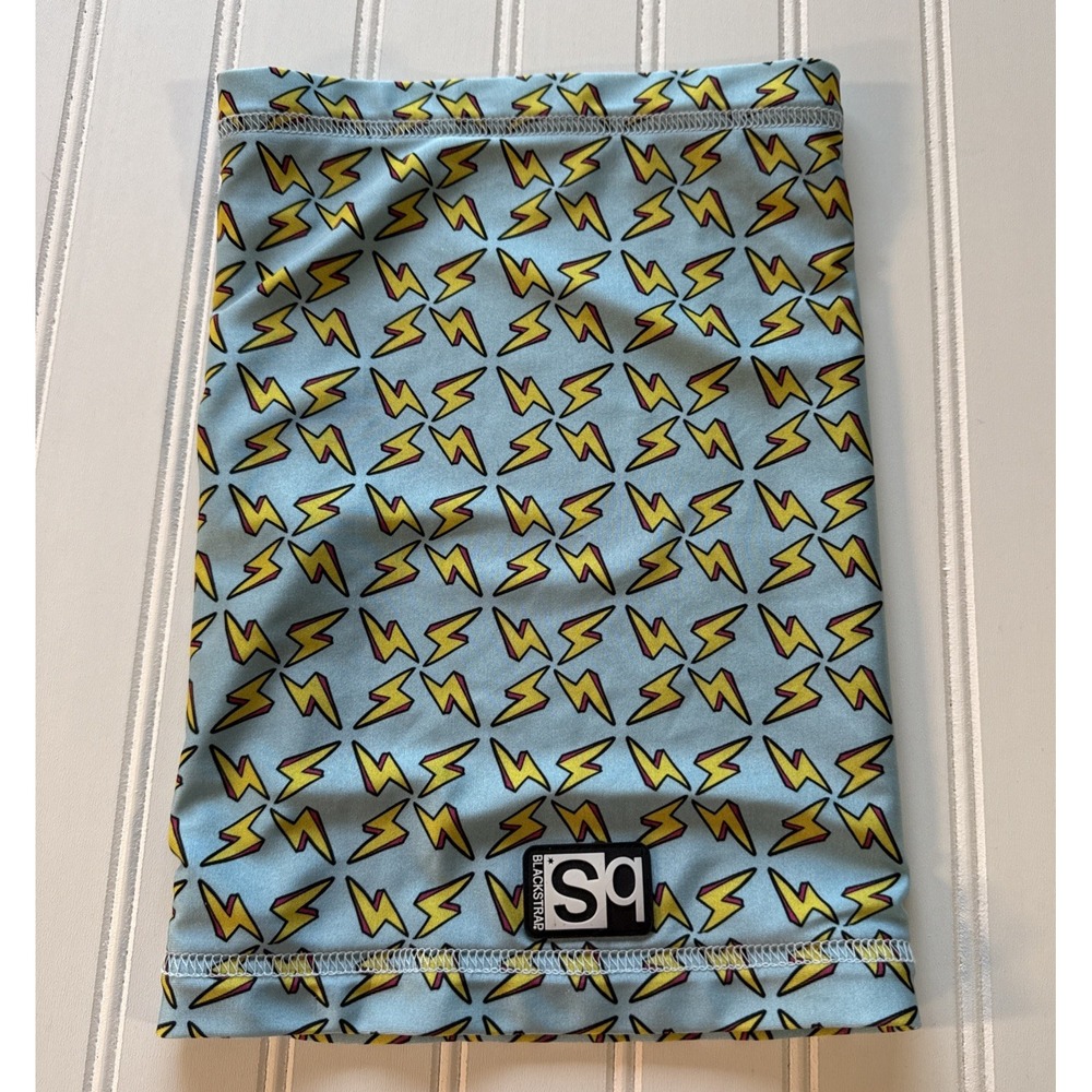 BlackStrap Adult Single Layer Tube Neck Gaiter Terrain Blue Yellow Lightning